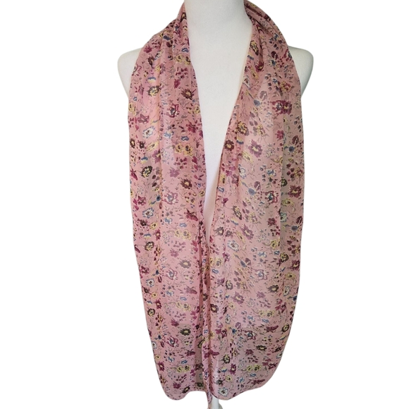 unknown Accessories - Floral Pink Scarf